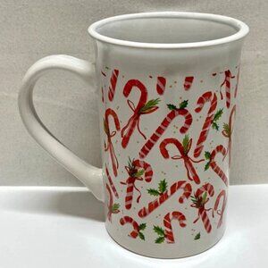 Coffee Mug Royal Norfolk Candy Cane Peppermint Candies Christmas Holiday Cup EUC